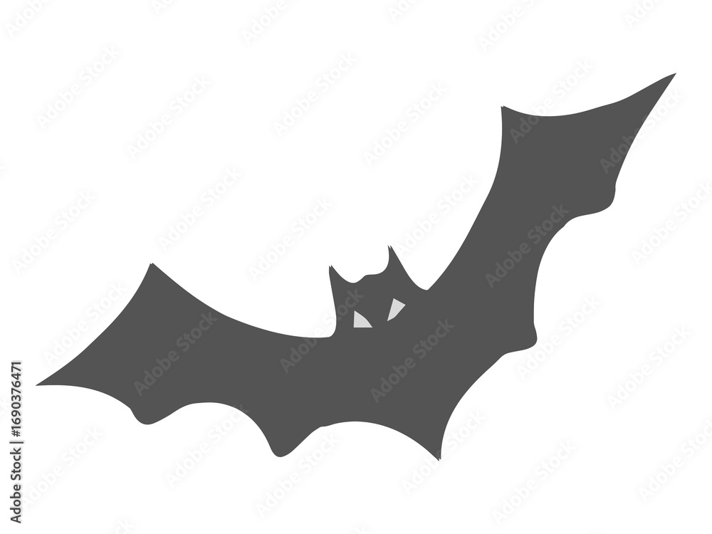 Fototapeta premium hand drawn Spooky bat flying with glowing eyes isolated on transparent background