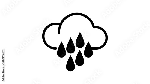 symbol of menstruation, black isolated silhouette