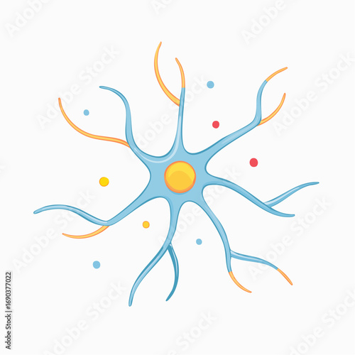 Colorful Neuron Illustration