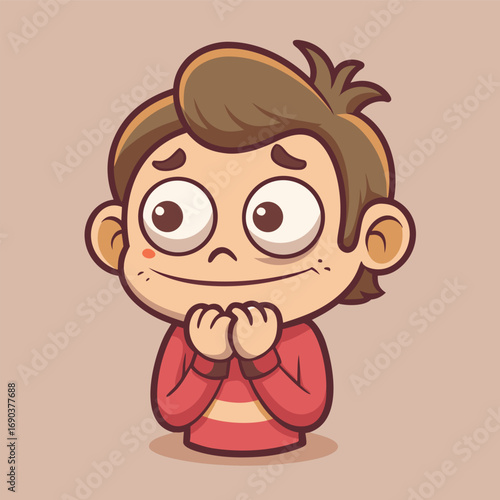 Adorable Young Boy Smiling Innocently