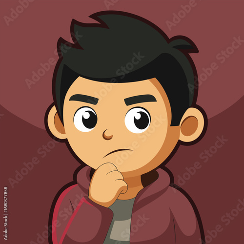 Man Thinking with Hand on Chin