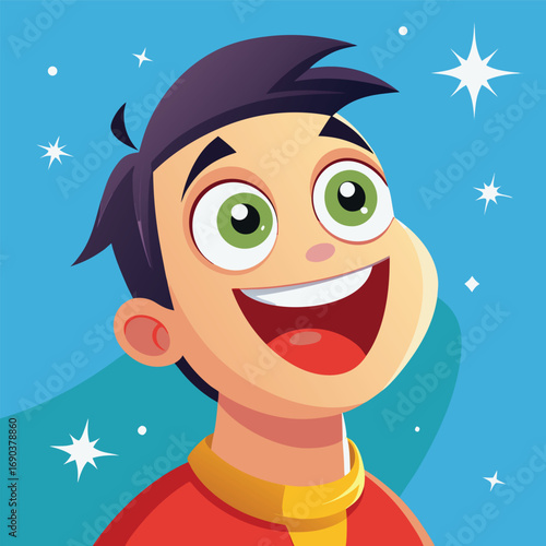 Happy Boy Full of Wonder