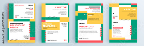 Modern abstract covers set, minimal covers design. Colorful geometric background, vector illustration.