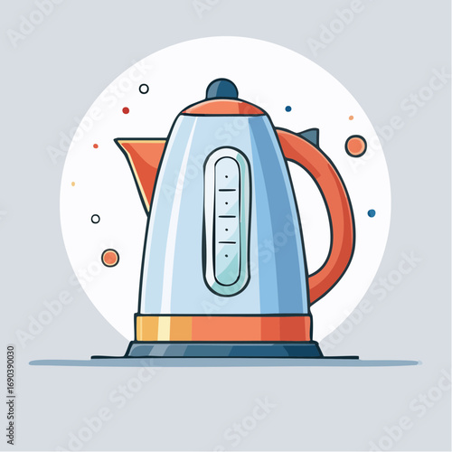 Modern Electric Kettle Illustration