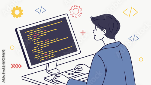 Coding Programmer Software Development Computer Programming Web Development Illustration Digital Art Technology Coding Language Software Engineer Web Designer Computer Code Development Process Progra.