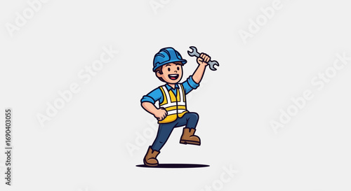 Field Worker Vector Illustration Flat Design of Agriculture, Construction, and Outdoor Labor in Modern Minimal Style