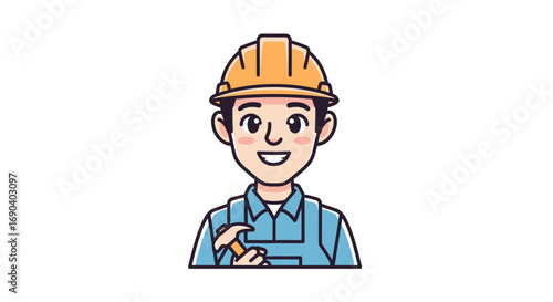 Field Worker Vector Illustration Flat Design of Agriculture, Construction, and Outdoor Labor in Modern Minimal Style