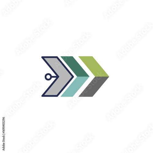 Layered arrows symbolizing progress and direction