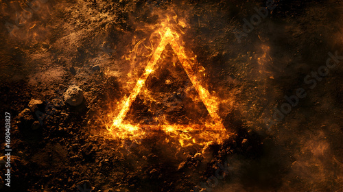 Burning triangle symbol