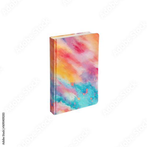 Vibrant Watercolor Notebook Colorful Abstract Design for Creative Inspiration