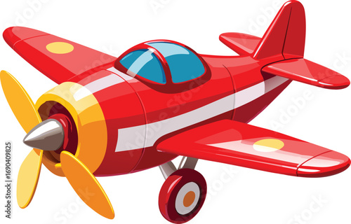 Toy plane clipart refers to simplified, stylized illustrations or vector graphics of toy airplanes — often colorful, cartoonish, or retro-styled  used in educational materials, party invitations, kids