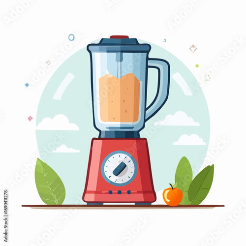 Retro Blender With Smoothie