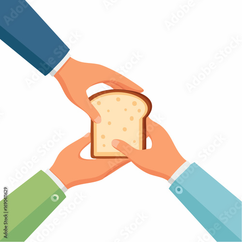 Hands Sharing Bread