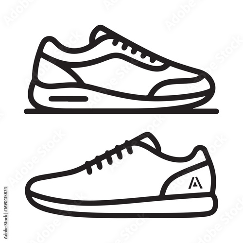 sport shoes vector illustration