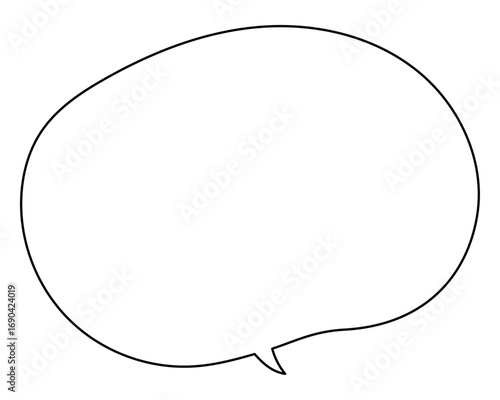 シンプルでおしゃれな手描き吹き出しのイラスト