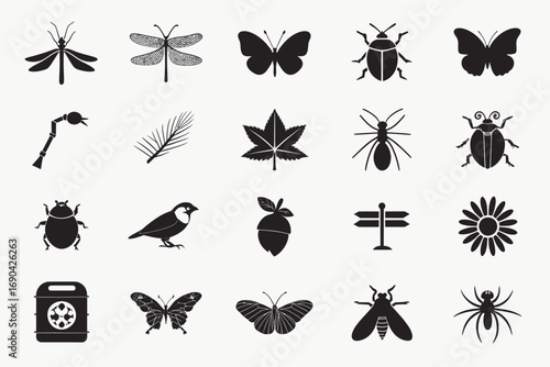 Various transportation icons including cars, boats, and planes  