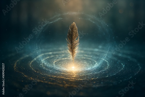 Wallpaper Mural Feather in Frozen Time Torontodigital.ca