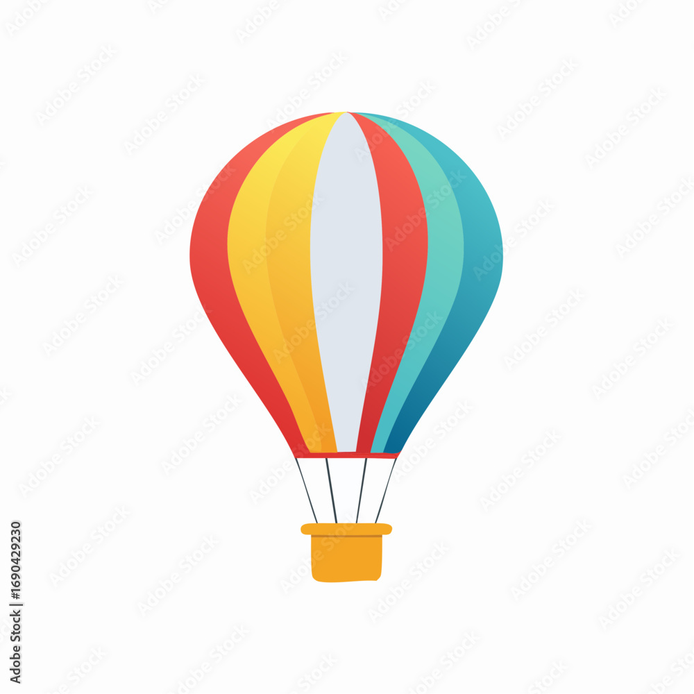 Naklejka premium Illustration plate stylisée de ballon aérien