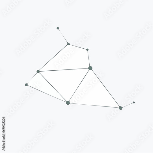 Icône vectorielle minimaliste de constellation d’étoiles