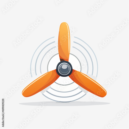 Icône vectorielle minimaliste d’hélice d’avion
