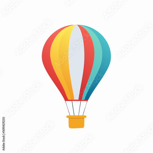 Illustration plate stylisée de ballon aérien