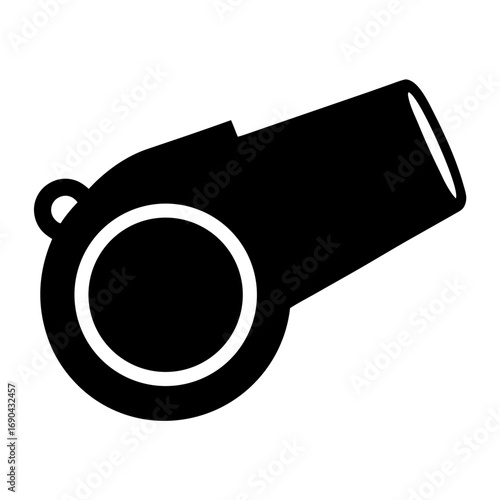 Silhouette vector art of a sports whistle for commercial use