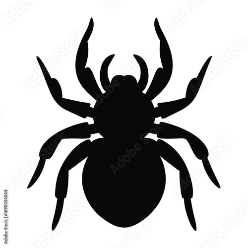 Spider silhouette vector graphic icon for microstock sites seo optimized design