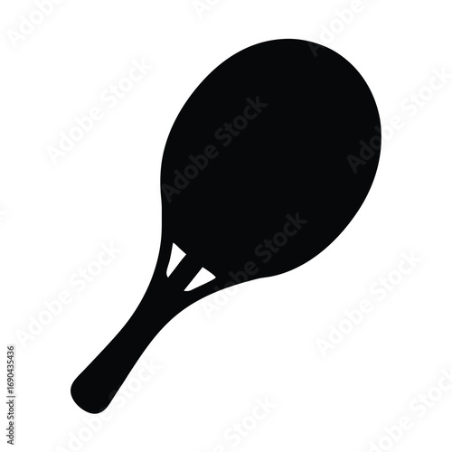 Tennis racket silhouette vector graphic icon sport equipment simple clean design