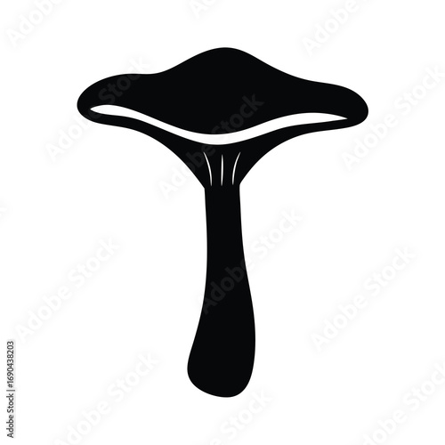 Mushroom silhouette vector design for microstock sites seo optimized