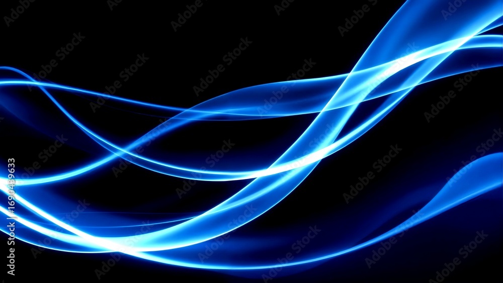 Fototapeta premium Blue Light Streaks A Dynamic Abstract Wallpaper