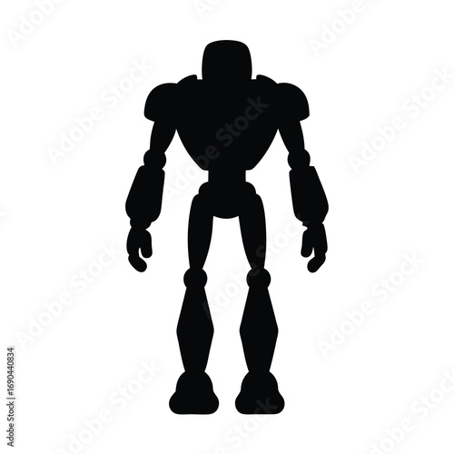 Robot silhouette vector design for micro stock websites seo optimized
