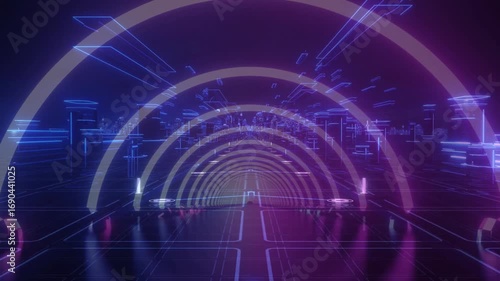 abstract wave technology background