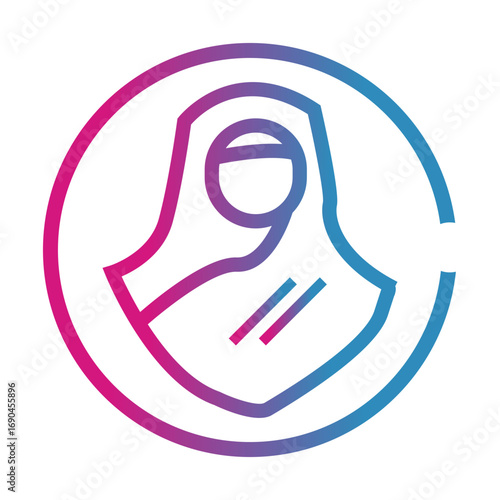 vector illustration of a woman with hijab 