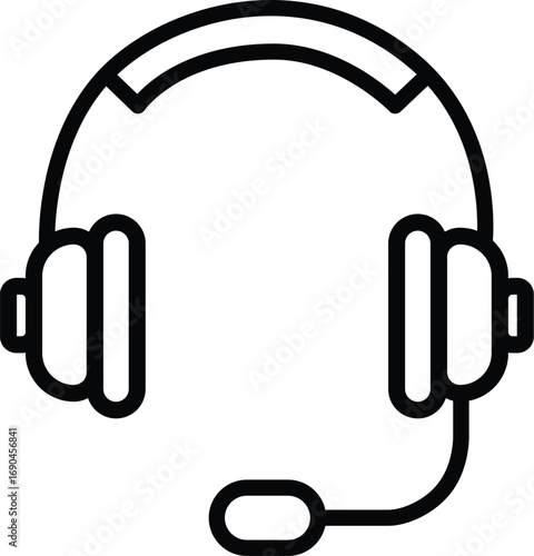 Support headset icon design