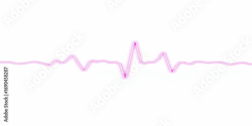Medical graph showing the pulse rate of a healthy heartbeat on an electrocardiogram monitor