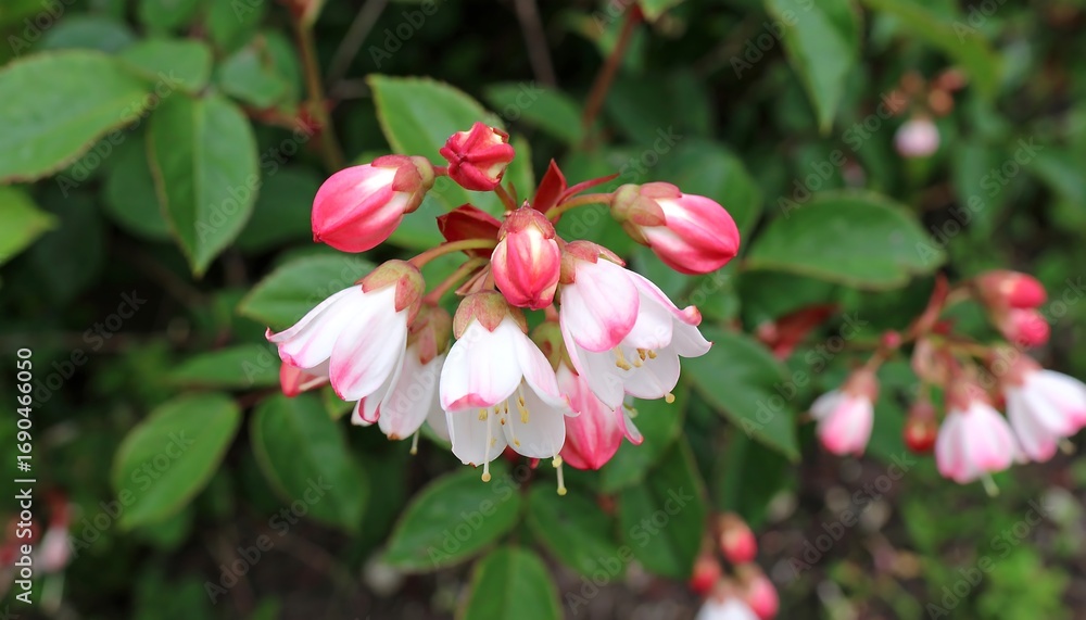 Fototapeta premium Pink and white flowers cluster