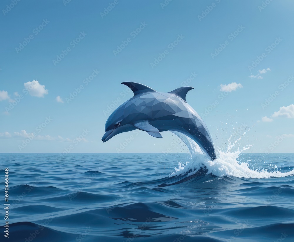 Fototapeta premium dolphin jumping out of water