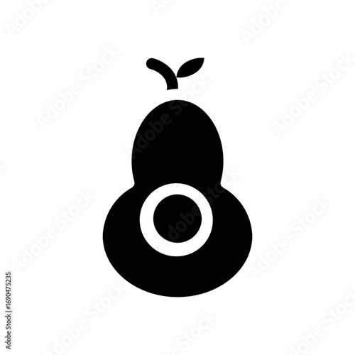 avocado glyph icon