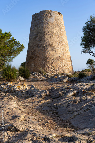 Beautiful hiking route to get to know La Talaia Nova del Cap Vermell, from which you can see a beautiful landscape of Canyamel and its surroundings. Municipality of Capdepera. Mallorca Spain