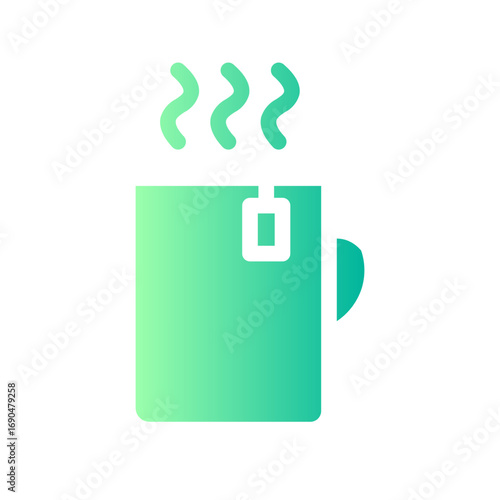 tea cup gradient icon