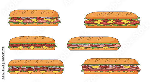 Deliciously crafted submarine sandwiches filled with fresh ingredients for your ultimate meal experience