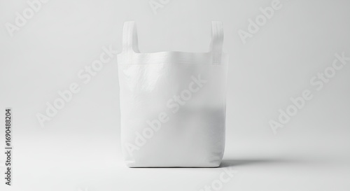 Blank White Big Bag or FIBC Jumbo Bag Mockup for Branding and Packaging Design