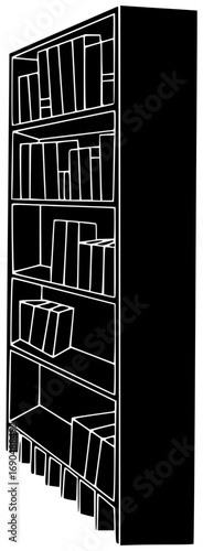 education illustration library silhouette bookshelf logo literature icon book outline school bookcase study knowledge read shelf collection day bookstore shape home vector graphic background