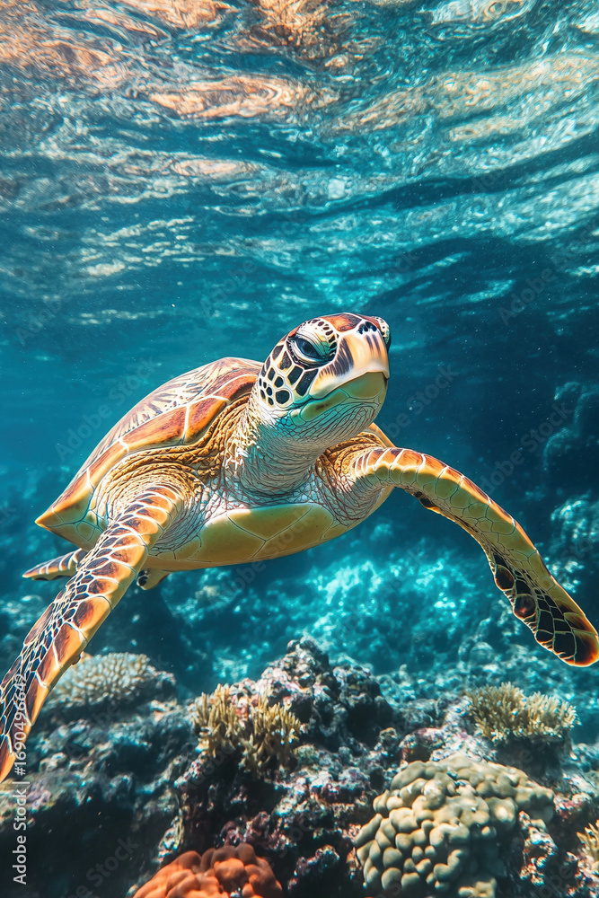 Fototapeta premium green sea turtle