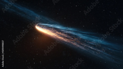 Fototapeta Naklejka Na Ścianę i Meble -  Comet streaking through space