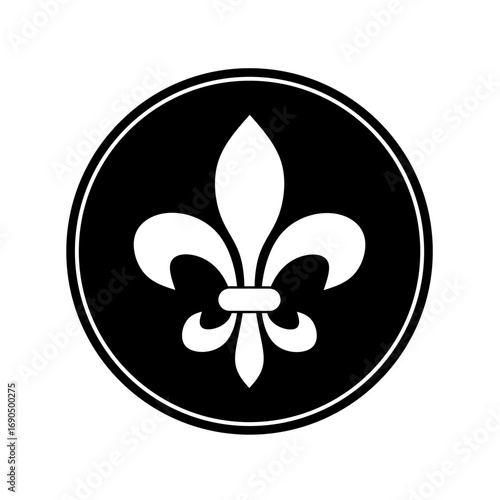 fleur de lis symbol vector on white background
