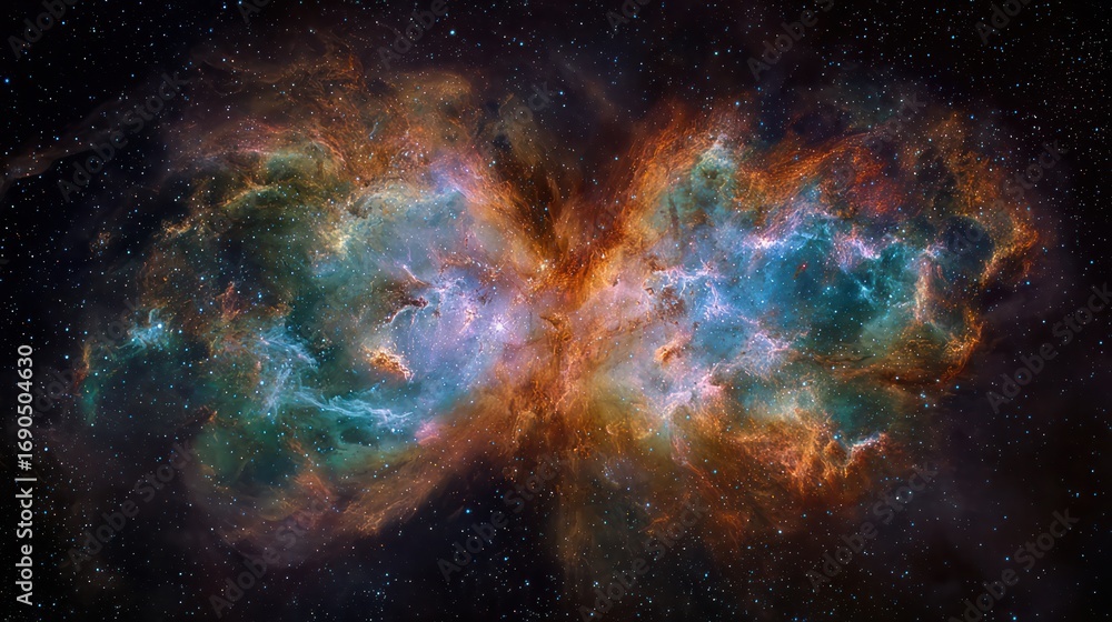 Fototapeta premium Colorful nebula space background