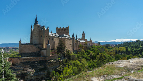 Vista del alcalzar de Segovia desde el mirador