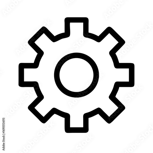 gear vector icon black and white 