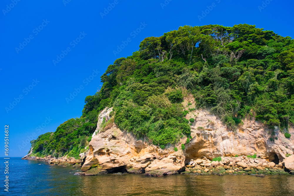 Fototapeta premium 神奈川県横須賀市の無人島 猿島